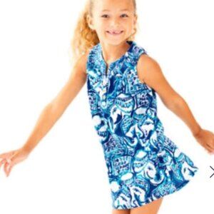 Lilly Pulitzer Mini Essie dress in Keep on Trunkin Print size Large (8-10) EUC